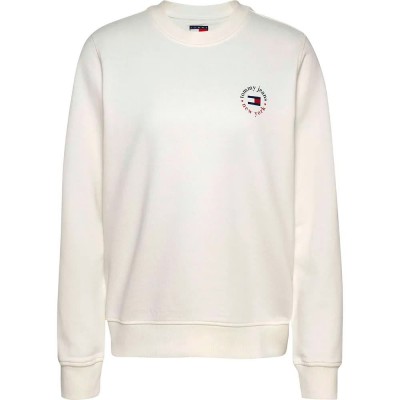 блуза,дамски,блузи,tommy,jeans,essential,logo,2,regular,fit,sweatshirt,ecru,(beige)
