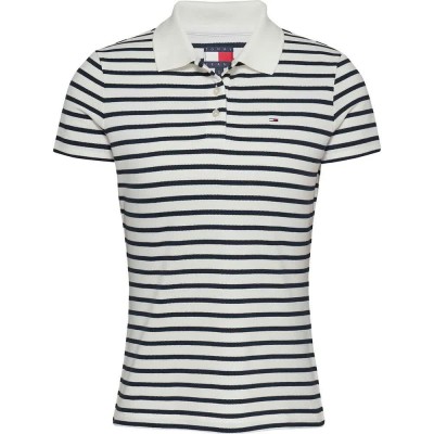 дънки,дамски,блузи,с,яка,tommy,jeans,essential,short,sleeve,polo,white,(ecru,navy)