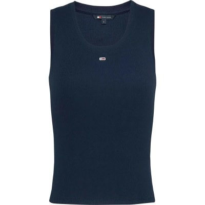 тениска,дамски,тениски,tommy,jeans,essential,sleeveless,t,shirt,dark,night,navy,(blue)
