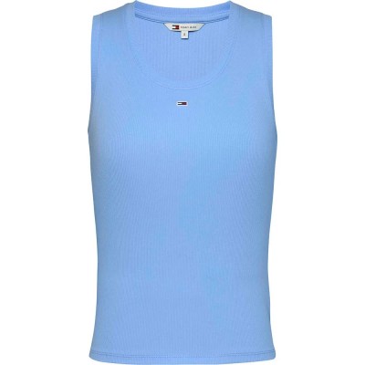 тениска,дамски,тениски,tommy,jeans,essential,sleeveless,t,shirt,sugarplum,blue,(blue)