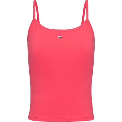 тениска,дамски,тениски,tommy,jeans,essential,strap,sleeveless,t,shirt,pink,(amour)