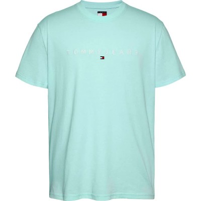 тениска,мъжки,тениски,tommy,jeans,reg,linear,logo,short,sleeve,t,shirt,spring,mint,(green)