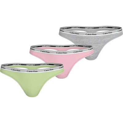 дамско,бельо,дамски,бикини,и,танкини,calvin,klein,000qd5209e,thong,3,units,highline,green,buff,pink,gry,htr,(multicolor)