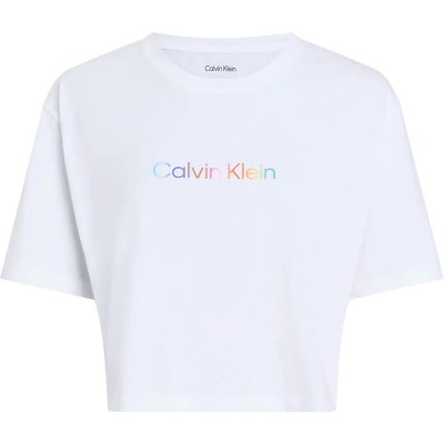 тениска,дамски,пижами,calvin,klein,boxy,pride,short,sleeve,pyjama,t,shirt,white,(classic,white)