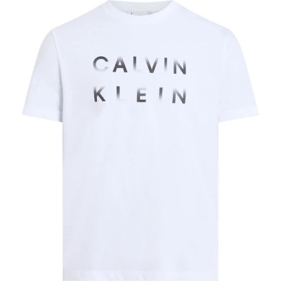 тениска,мъжки,тениски,calvin,klein,enlarged,logo,short,sleeve,t,shirt,white
