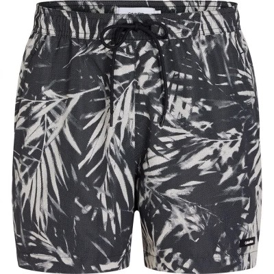бански,гащета,мъжки,бански,костюми,calvin,klein,km0km01120,swimming,shorts,black,(ck,palm,black,tex,aop)