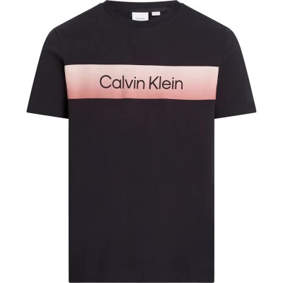 тениска,мъжки,тениски,calvin,klein,linear,chest,logo,short,sleeve,t,shirt,ck,black,(black)