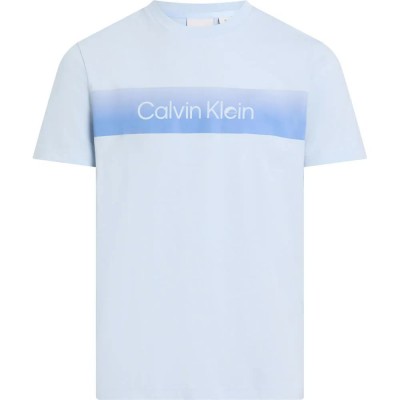 тениска,мъжки,тениски,calvin,klein,linear,chest,logo,short,sleeve,t,shirt,plein,air,(blue)