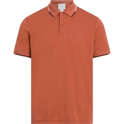 мъжки,блузи,с,яка,calvin,klein,liquid,touch,block,tipping,short,sleeve,polo,barn,red,(orange)
