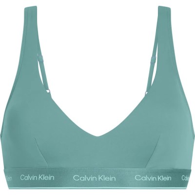 дамски,бански,костюми,calvin,klein,longline,triangle,bikini,top,green