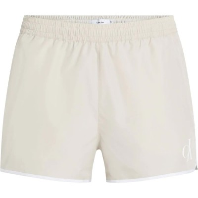бански,гащета,мъжки,бански,костюми,calvin,klein,runner,swimming,shorts,pelican,(white)