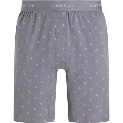 къси,панталони,мъжки,пижами,calvin,klein,sleep,pyjama,shorts,diamond,logo,smoked,pearl,(grey)