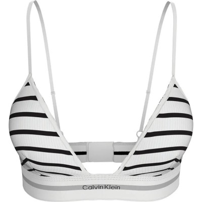 дамско,бельо,дамски,бикини,и,танкини,calvin,klein,unlined,triangle,bra,leader,stripe+white,(white)