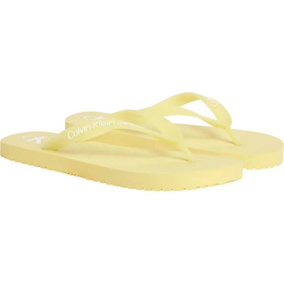 джапанки,дамски,сандали,и,чехли,calvin,klein,jeans,beach,flip,flops,muted,lime,bright,white,(yellow)