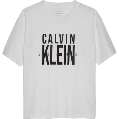 тениска,детски,тениски,calvin,klein,jeans,bold,graphic,short,sleeve,t,shirt,white,(bright,white)