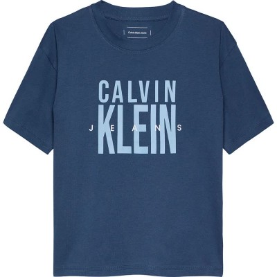 тениска,детски,тениски,calvin,klein,jeans,bold,graphic,short,sleeve,t,shirt,oceana,(blue)