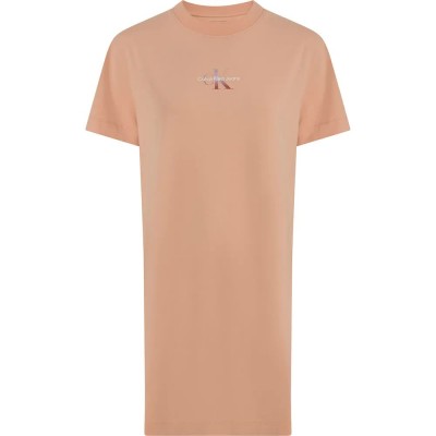 дънки,дамски,поли,и,рокли,calvin,klein,jeans,gradient,monologo,short,dress,orange