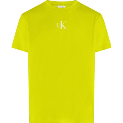 тениска,мъжки,тениски,calvin,klein,jeans,km0km01144,short,sleeve,t,shirt,yellow