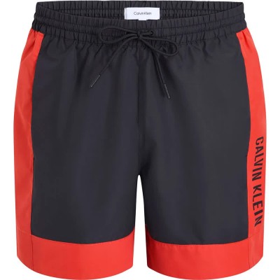 бански,гащета,мъжки,бански,костюми,calvin,klein,jeans,medium,drawstring,fashion,swimming,shorts,flaming,chili,(black)