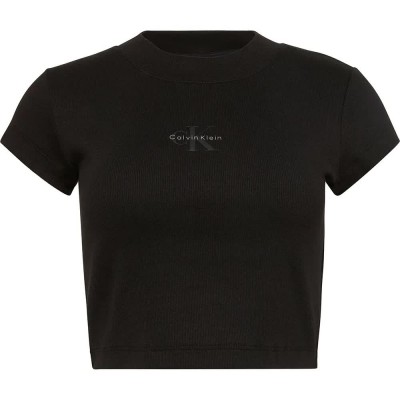 бебешка,тениска,дамски,тениски,calvin,klein,jeans,monogram,baby,short,sleeve,t,shirt,black