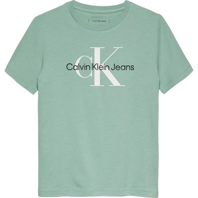 тениска,детски,тениски,calvin,klein,jeans,monogram,short,sleeve,t,shirt,green,(green,surf)