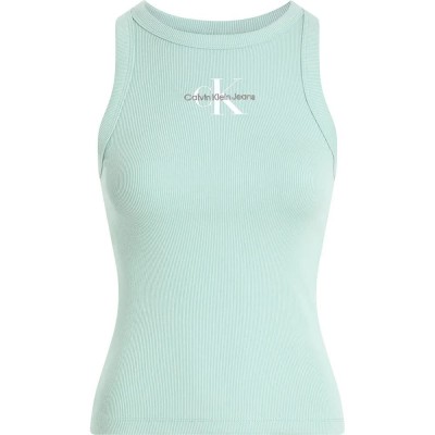 тениска,дамски,тениски,calvin,klein,jeans,monologo,sleeveless,t,shirt,green