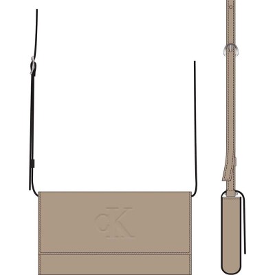 чанта,за,през,рамо,всички,чанти,calvin,klein,jeans,sculpted,long,fold,strap,shoulder,bag,beige,(crockery)