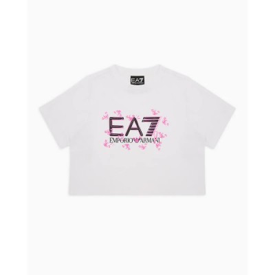 тениска,детски,тениски,ea7,emporio,armani,7g000151,af10373,short,sleeve,t,shirt,white