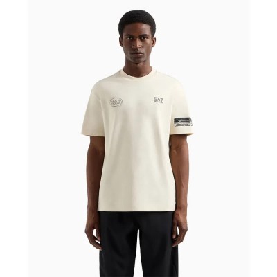 тениска,мъжки,тениски,ea7,emporio,armani,7m000302,af12874,short,sleeve,t,shirt,beige