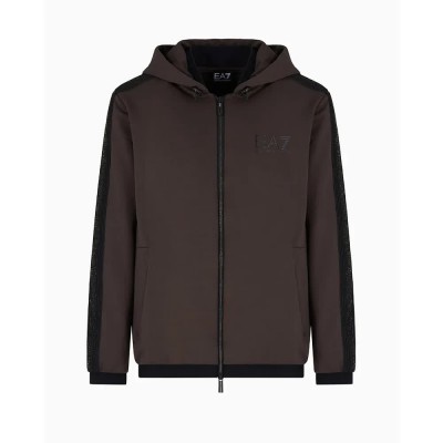 блуза,мъжки,пуловери,ea7,emporio,armani,7m000308,af13526,full,zip,sweatshirt,brown