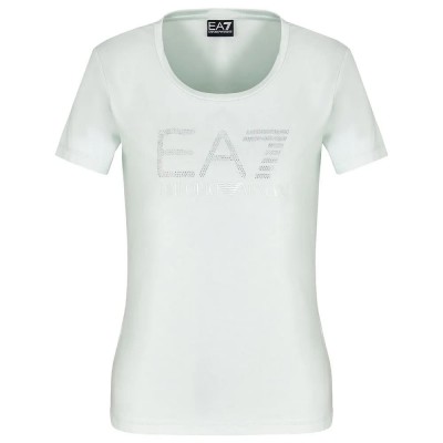 тениска,дамски,тениски,ea7,emporio,armani,7w000094,af10373,short,sleeve,t,shirt,light,blue,azure,(white)
