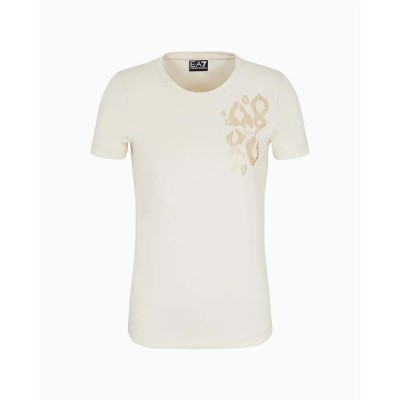тениска,дамски,тениски,ea7,emporio,armani,7w000133,af10373,short,sleeve,t,shirt,beige