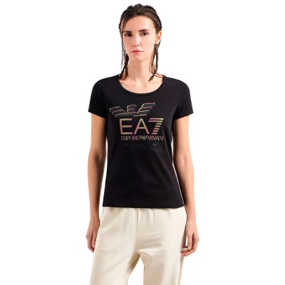 тениска,дамски,тениски,ea7,emporio,armani,7w000182,af10373,short,sleeve,t,shirt,black