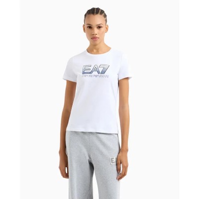тениска,дамски,тениски,ea7,emporio,armani,7w000183,af10373,short,sleeve,t,shirt,white