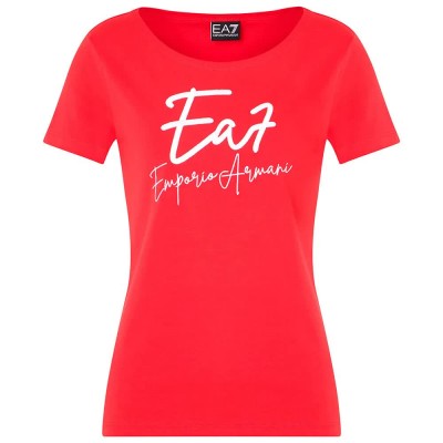 тениска,дамски,тениски,ea7,emporio,armani,7w000184,af10373,short,sleeve,t,shirt,red