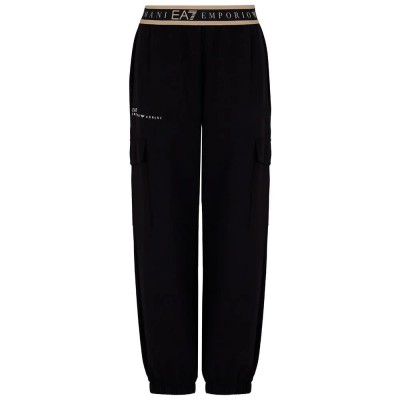 панталони,дамски,панталони,ea7,emporio,armani,7w000282,af12501,cargo,pants,black