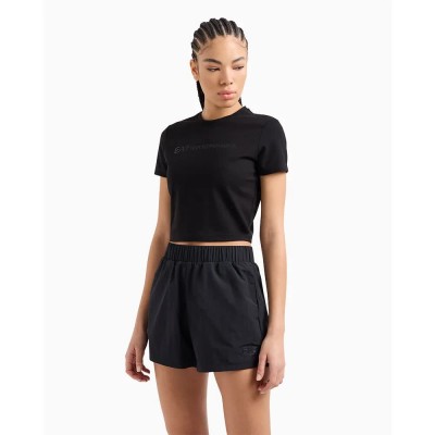 тениска,дамски,тениски,ea7,emporio,armani,7w000510,af12484,short,sleeve,t,shirt,black