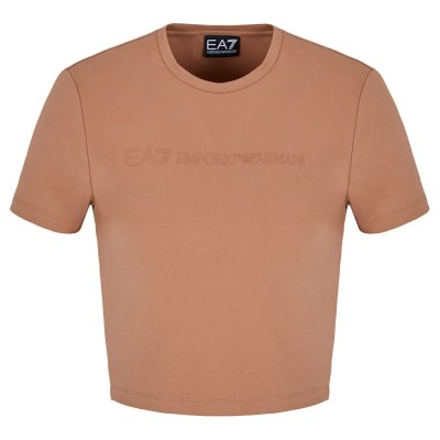 фланелка,с,къс,ръкав,дамски,топове,ea7,emporio,armani,7w000510,af12484,short,sleeve,top,brown,(brown)