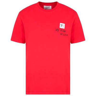 тениска,мъжки,тениски,ea7,emporio,armani,7x000032,af13243,short,sleeve,t,shirt,red