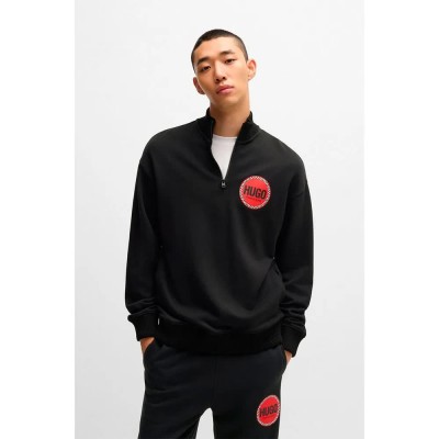 блуза,мъжки,пуловери,hugo,duluro,10266045,01,sweatshirt,black