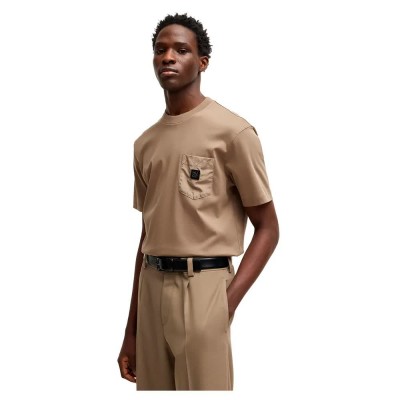 тениска,мъжки,тениски,hugo,dombiro,10261766,01,short,sleeve,t,shirt,medium,brown,(brown)