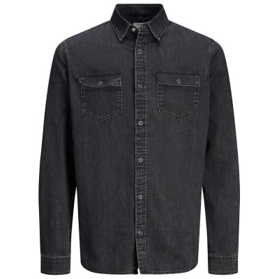риза,с,дълъг,ръкав,мъжки,ризи,jj,rebel,austin,wi,500,long,sleeve,shirt,black,denim,(black)