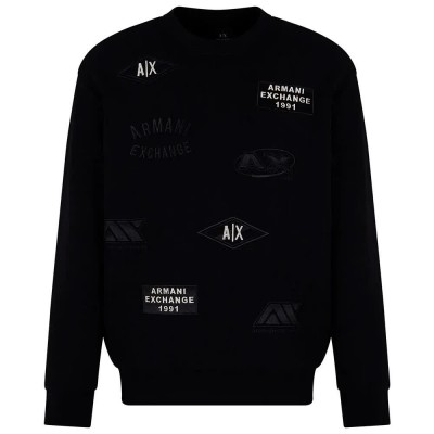 блуза,мъжки,пуловери,armani,exchange,xm000479a,f10818u,sweatshirt,black