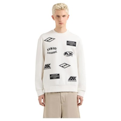 блуза,мъжки,пуловери,armani,exchange,xm000479a,f10818u,sweatshirt,white,(off,white)