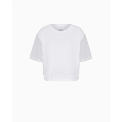 тениска,дамски,тениски,armani,exchange,xw000541a,f10359u,short,sleeve,t,shirt,optic,white,(white)