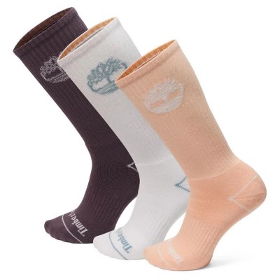 чорапи,мъжки,чорапи,timberland,bowden,fc,tree,logo,crew,socks,3,units,tropical,peach,(multicolor)