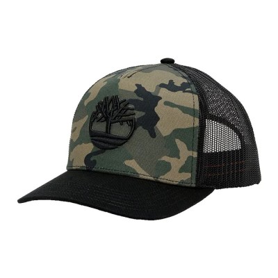 шапка,всички,шапки,timberland,camo,print,trucker,cap,black