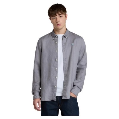 риза,с,дълъг,ръкав,мъжки,ризи,timberland,mill,brook,linen,long,sleeve,shirt,quicksilver,(grey)