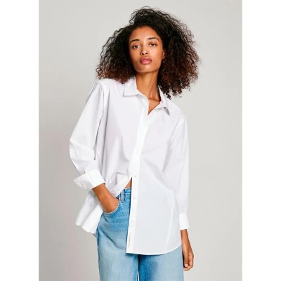 риза,с,дълъг,ръкав,дамски,блузи,дамски,ризи,pepe,jeans,agnes,long,sleeve,shirt,white