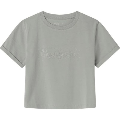 тениска,детски,тениски,pepe,jeans,calista,short,sleeve,t,shirt,light,greystone,grey,(grey)